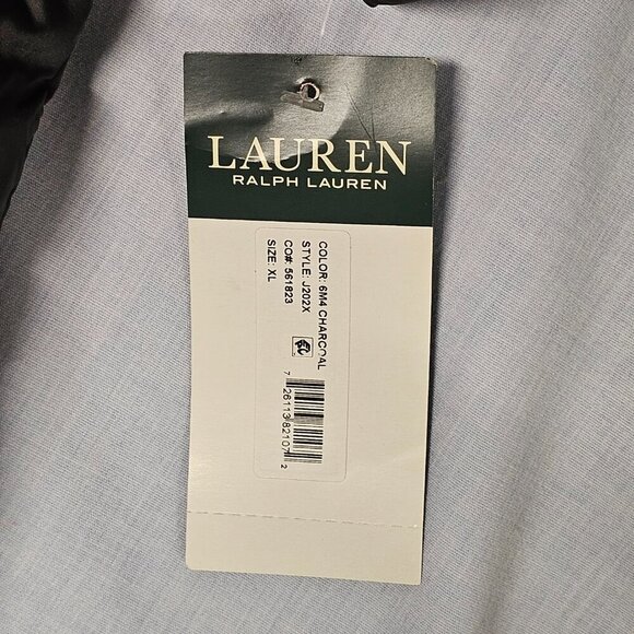 Ralph Lauren Faux-Fur-Trimmed Hooded Puffer Coat Women Size XL Charcoal - Picture 6 of 13